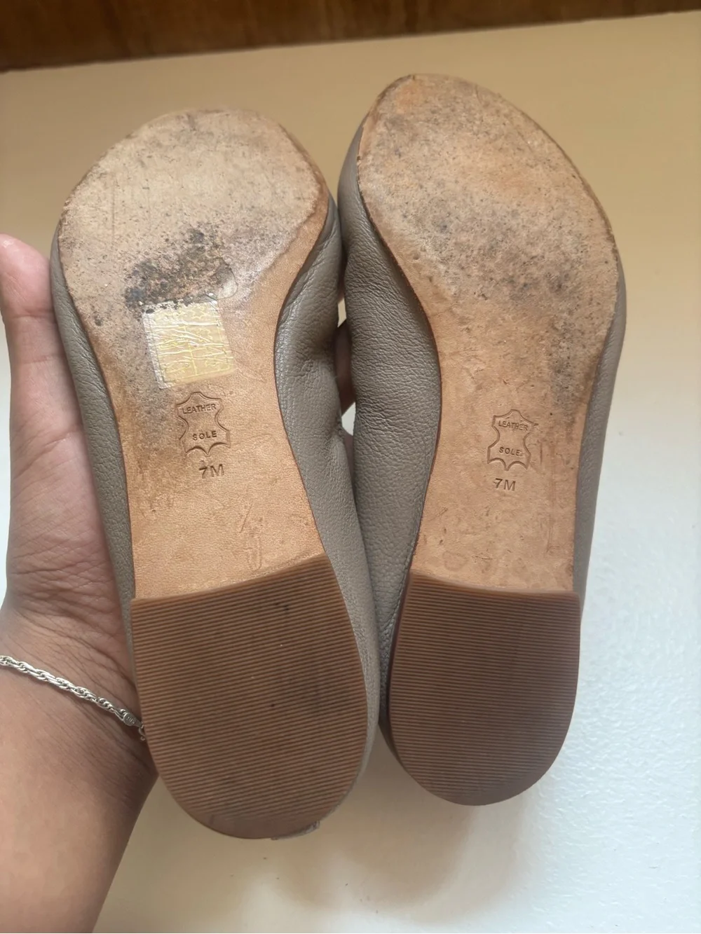 Tory Burch Benton 2 Travel Ballet in French Gray, size 7